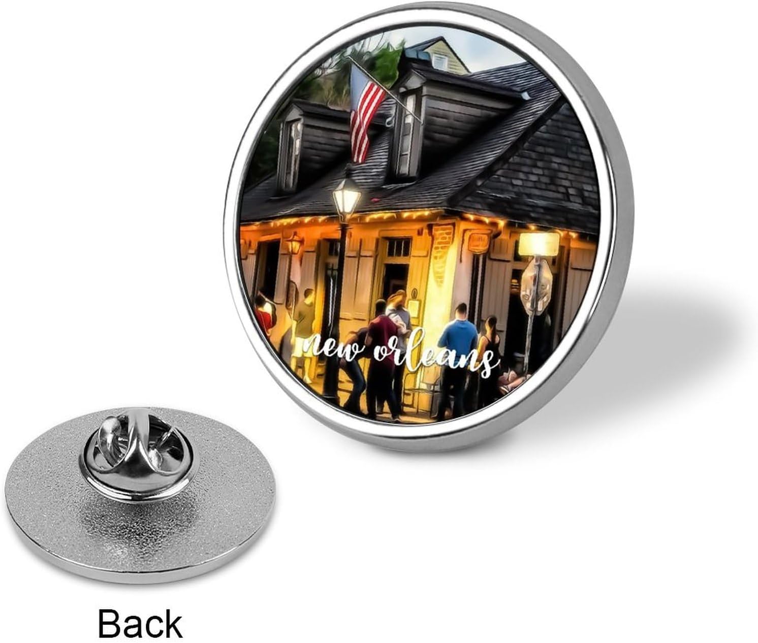 New Orleans Landscape Enamel Pins Sets Hometown City Skyline Pins For Backpacks Landscape Travel Gift Button Pins Artistic Skyscrapers Cityscape Backpacks Badges Hats Bags For Women