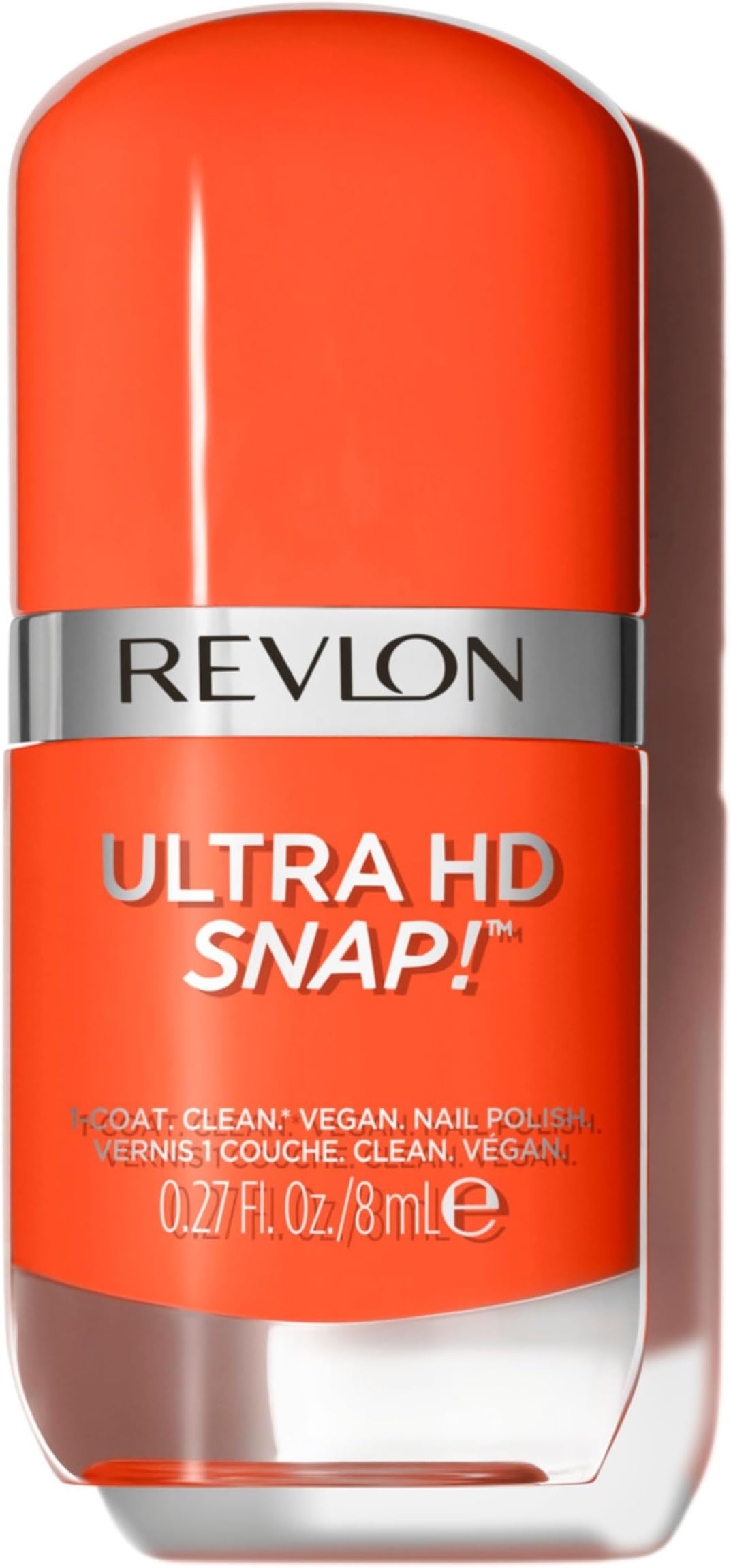 Revlon Ultra HD Snap Nail Polish, Long Lasting Vegan Formula, Quick Drying and One-Coat Full Coverage Colour (8 ml) Hot Stuff (007) Unisex