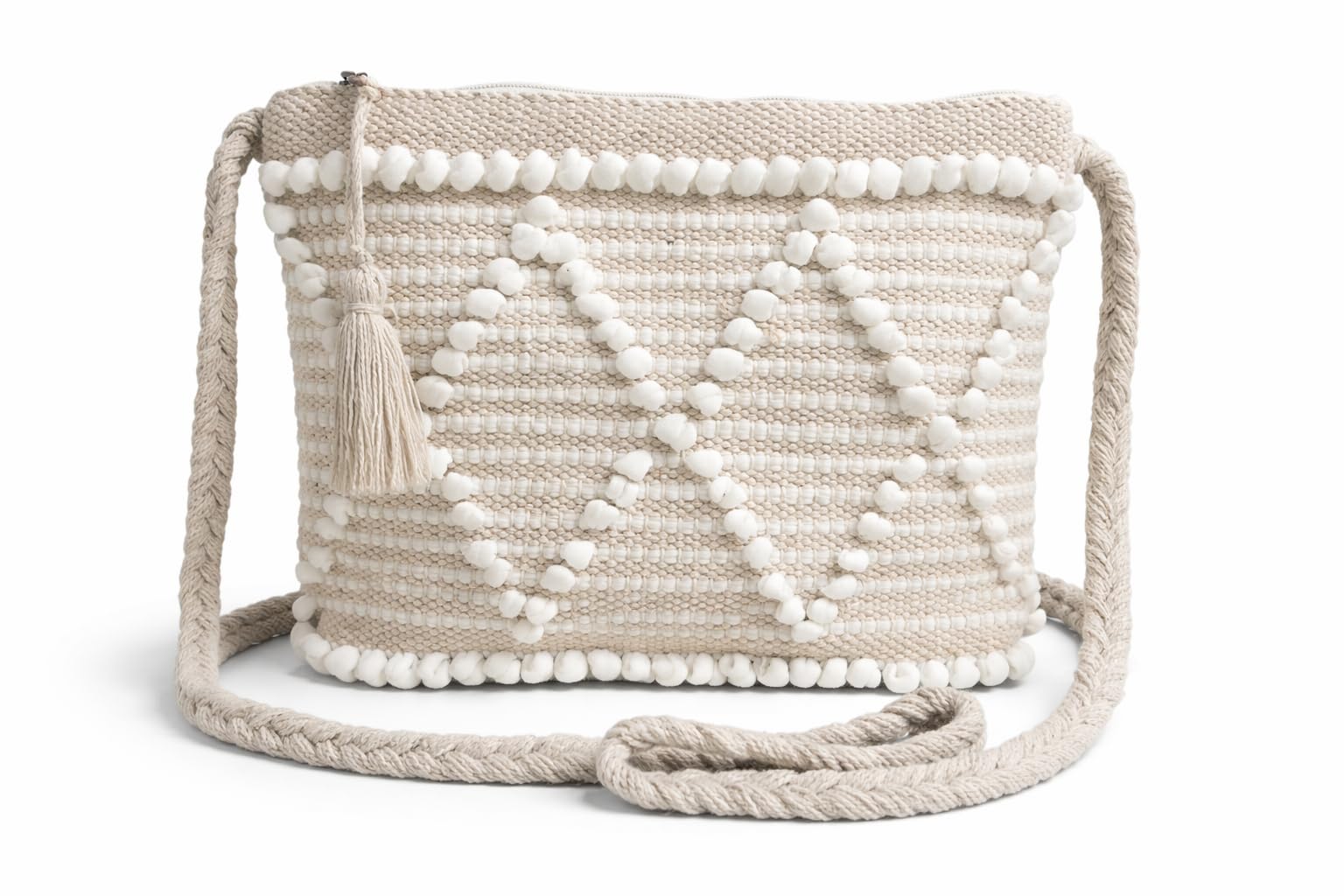 Sling Bag for Women | Boho Crossbody Bag | Shoulder Bag for Travel, Daily Use, Beige Color-image-18