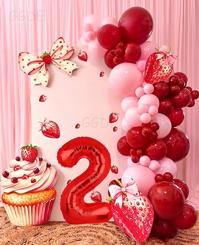 Miniatura 4 de Globos digitales de helio de 40 pulgadas, 2 números rojos, globos digitales de helio, suministros de decoración de fiesta de 2 cumpleaños