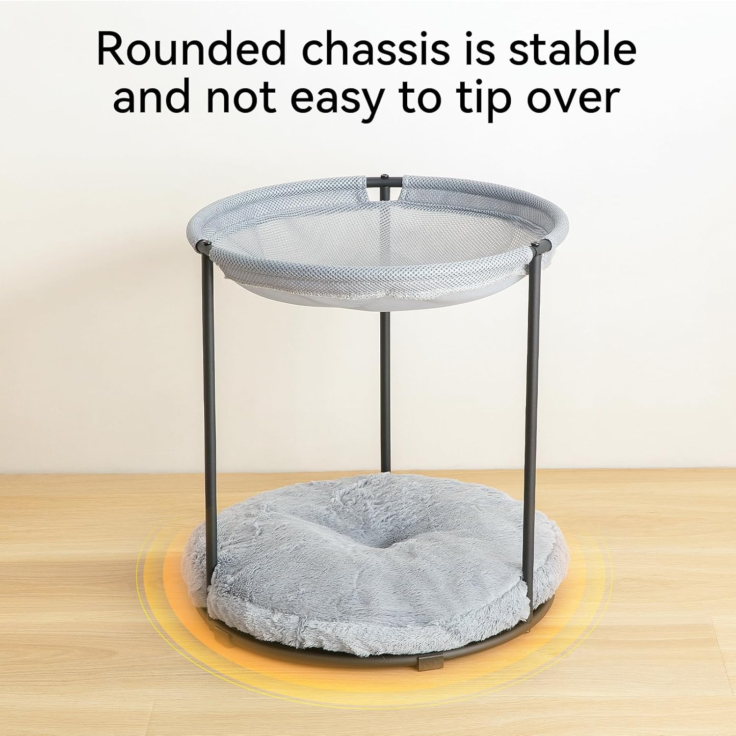 Double Cat Bed for Indoor Cats - Breathable Fiber, Ultra-Soft 2-Tier Design for Multi-Cat Homes,2 Layers Elevated Beds,Plush Dual-Layer Design