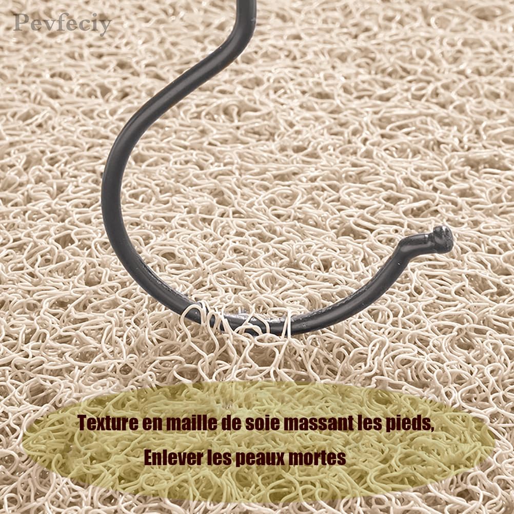 Tapis de Bain antidérapant 90x140 cm Motif de Cailloux Tapis Douche antidérapant PVC Doux et Confortable Haute perméabilité à l'eau Convient aux Zones Humide