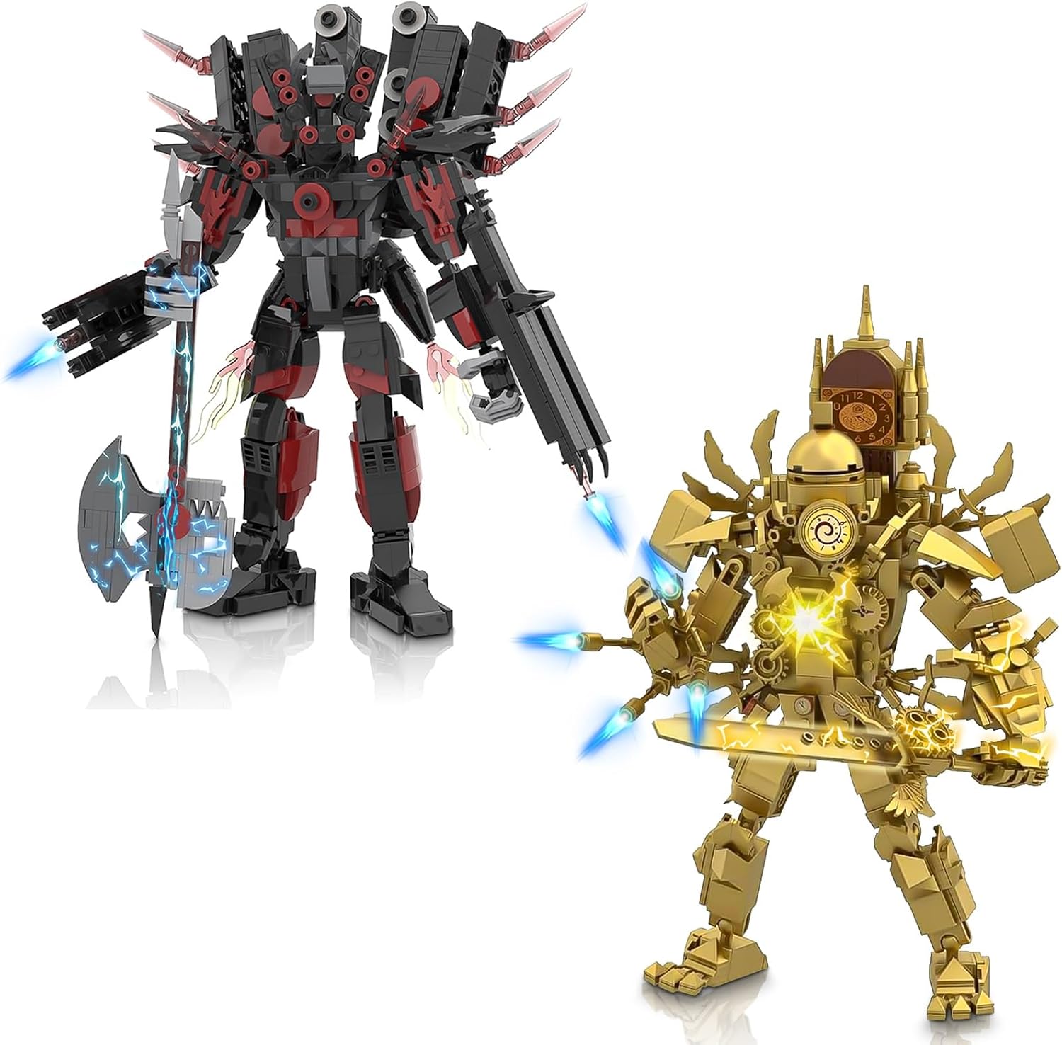 Skibid Toilet Blocks Toys,Upgrade Titan Super Clock Togo Ubuy