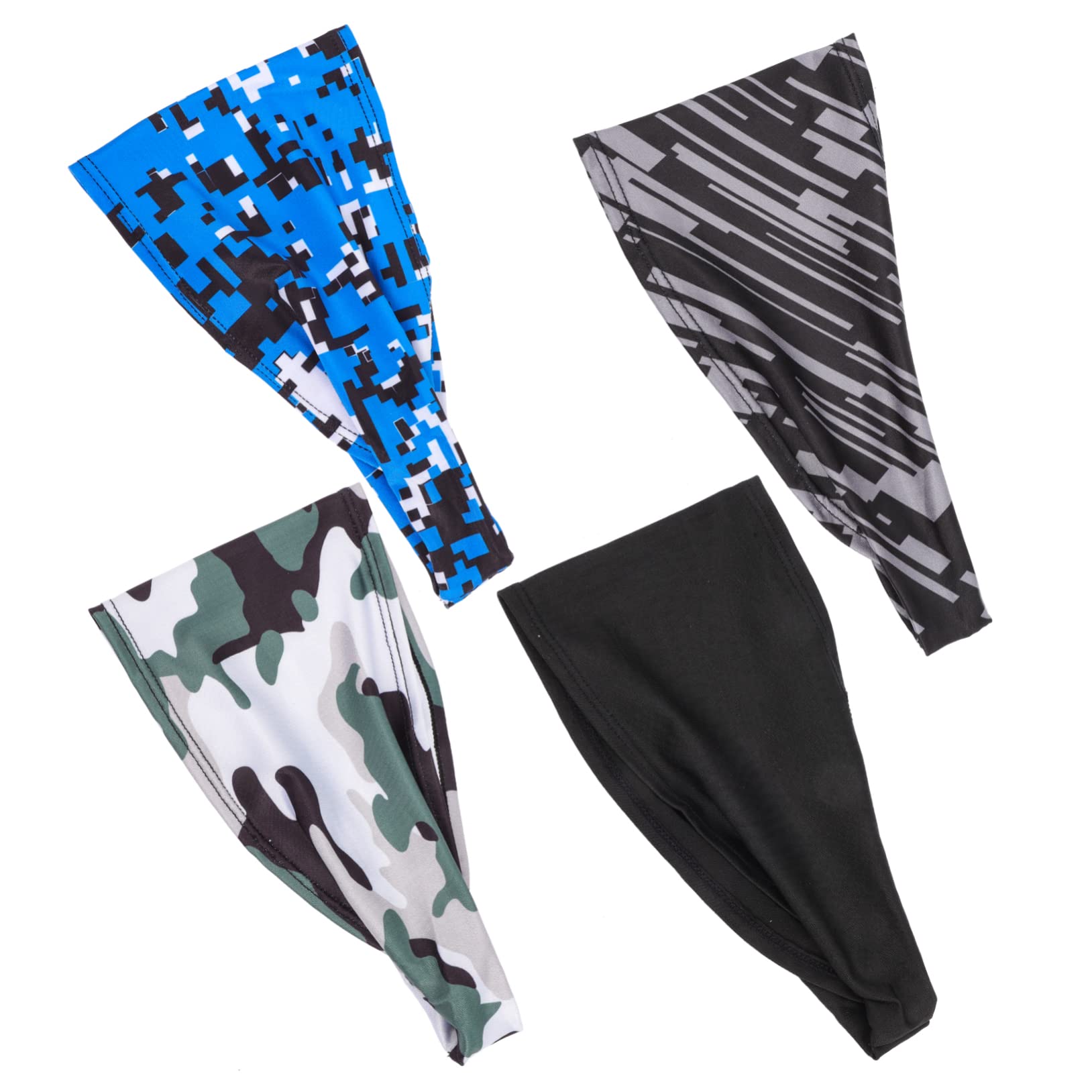 YARNOW Lot De 5 Bandeaux Élastiques Anti-Transpiration pour Homme À La Mode pour Le Sport 4 Pièces X 5