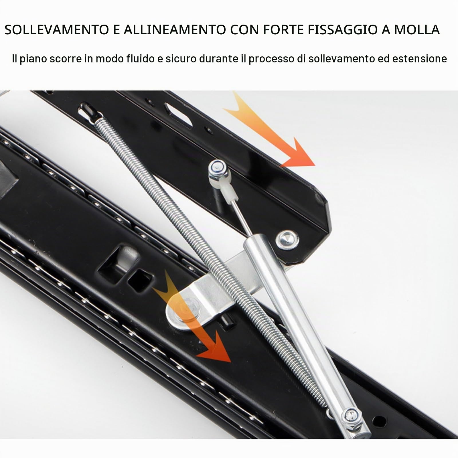 Guide per Cassetti con Tavolo Elevatore, Guide Cassetti Nascoste, Binari Cassetti Scorrevoli per Impieghi Gravosi con Estensione Laterale, per Tavolo da Pranzo, Scrivania(25cm/9.9in)