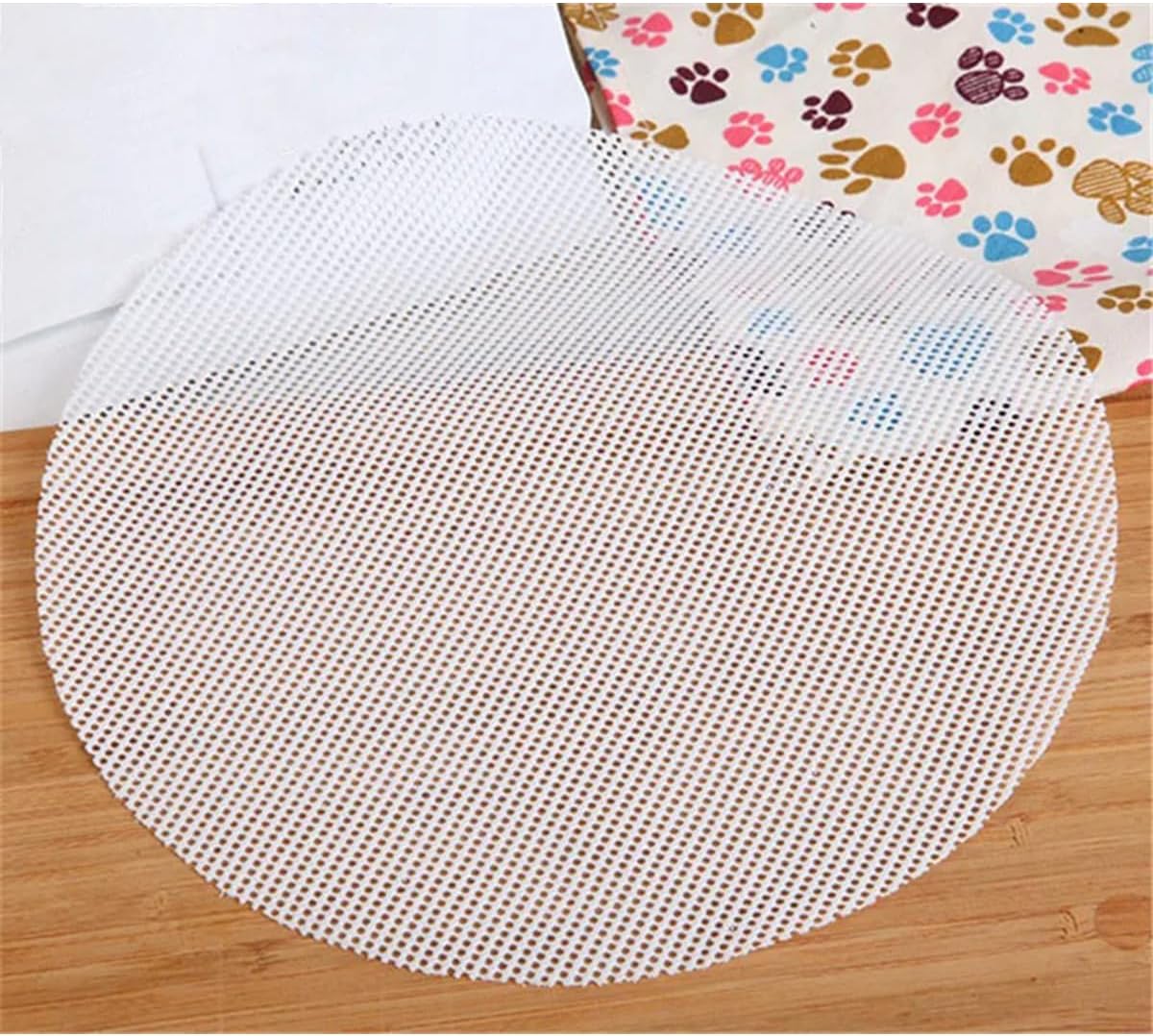 5pcs 52cm Silicone Baking Mats, Non-Stick Reusable White Round Steamer Liner Pad for Home Kitchen Cooking
