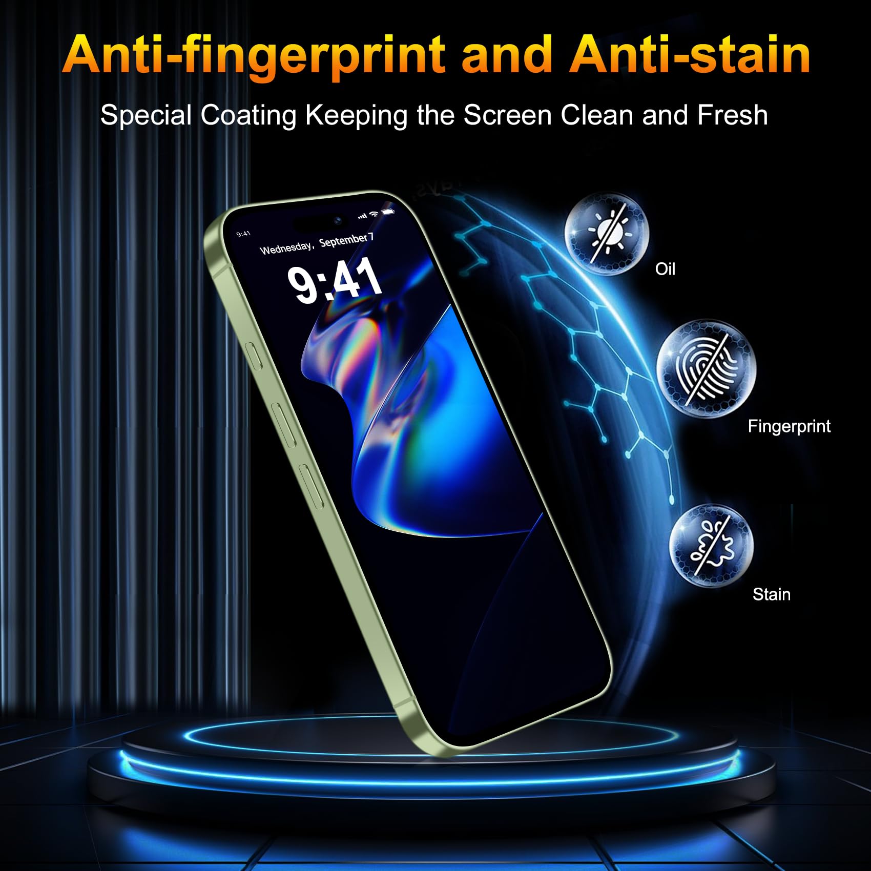 QsmQam 3 Pezzi Pellicola Vetro Temperato per iPhone 17 6.3" + 1 Pezzi Protettiva per Fotocamera Posteriore, Protezione per schermo di grado militare con durezza 9H+, Installazione semplice