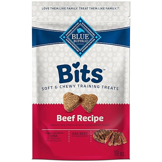 Blue Buffalo BLUE Bits Natural Soft-Moist Training Dog Treats, Beef Recipe 19-oz Bag