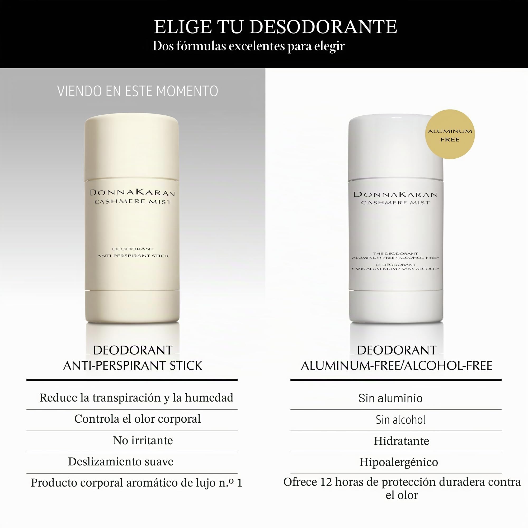 DKNY Cashmere Mist - Desodorante antitranspirante en barra para mujer, 50 ml