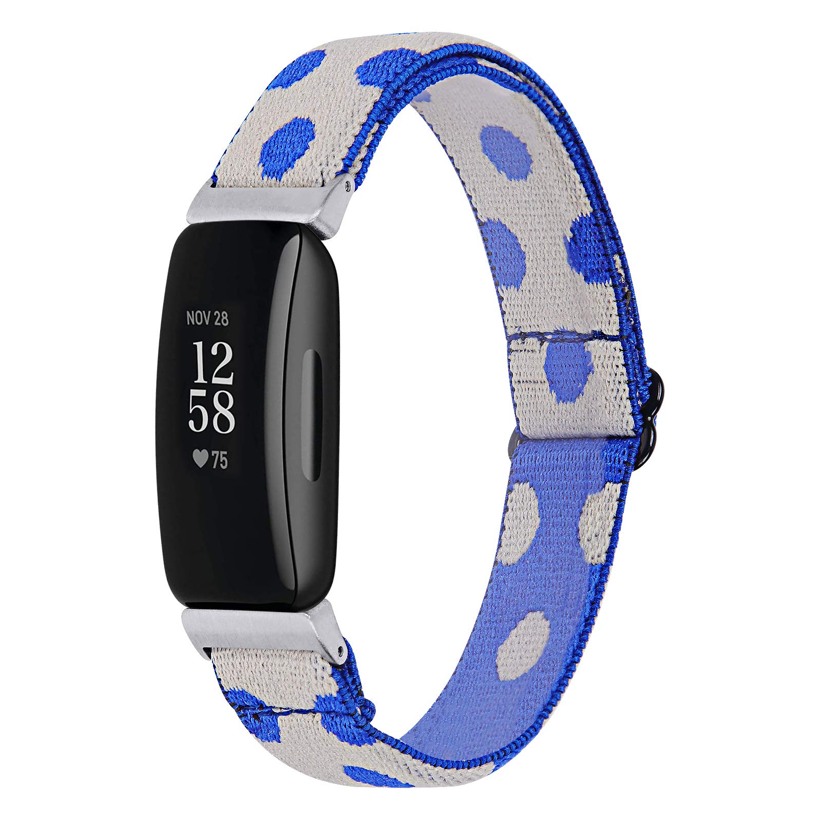 Jennyfly Knit Bands Compatible with Fitbit Inspire 2, Women Lightweight Soft Elastic Knit Adjustable 5.3-8.3 inch Breathable Sport Strap Replacement Wristband Compatible with Fitbit Inspire 2