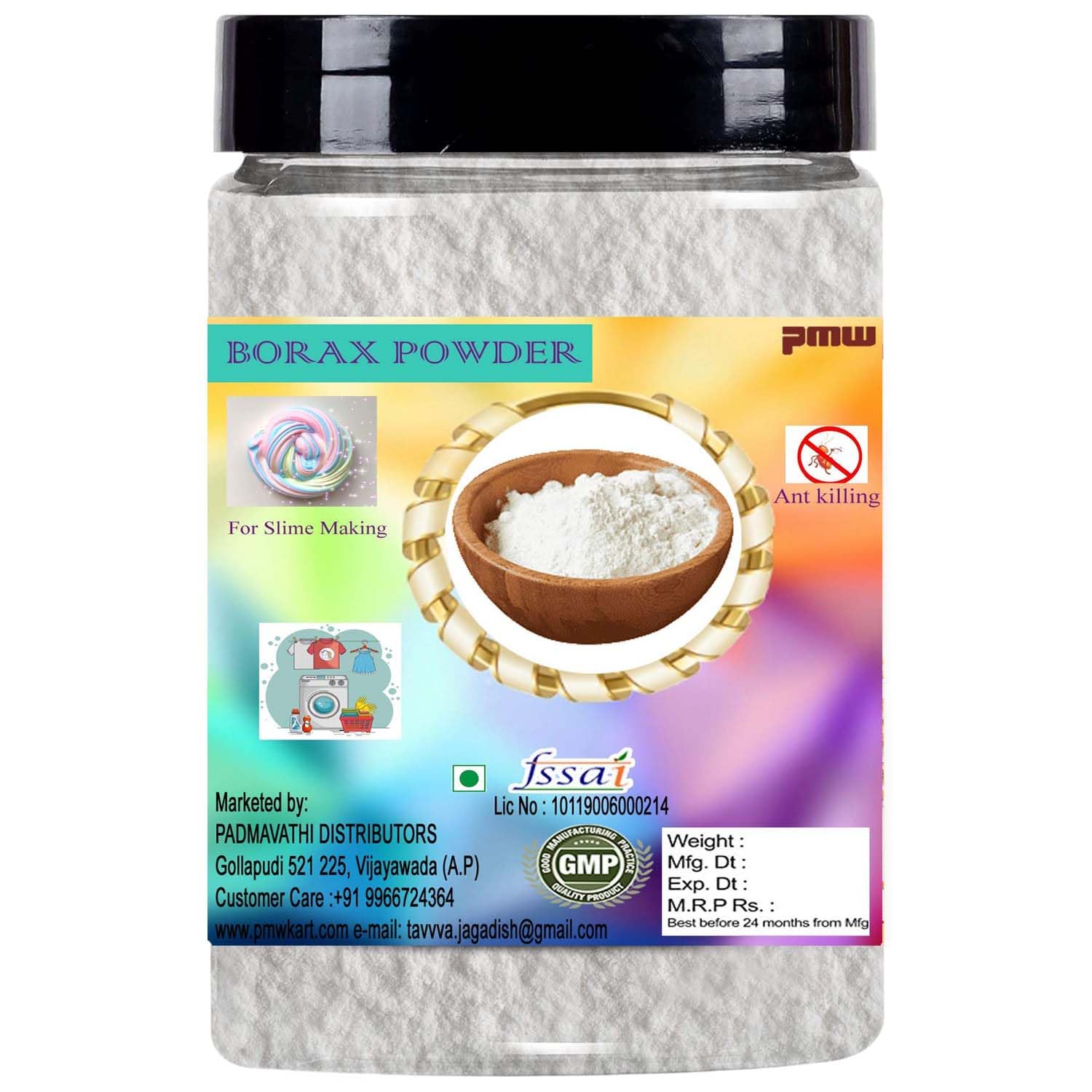 Pmw - Jar Pack - Borax Powder - Laundry Cleaning Booster - Sodium Borate - Insect Ants Bed Bug - 500 Grams (B0796G4Q5G) Amazon Price History, Amazon Price Tracker