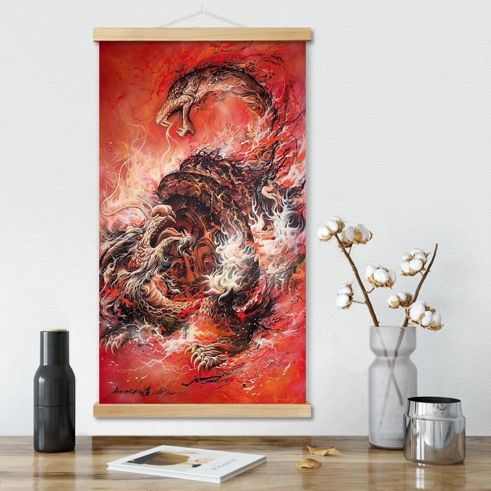 手描きドラゴンアート B4サイズ Amazon.com: ZoTuoART Canvas Prints Wall Art of The Four Symbols