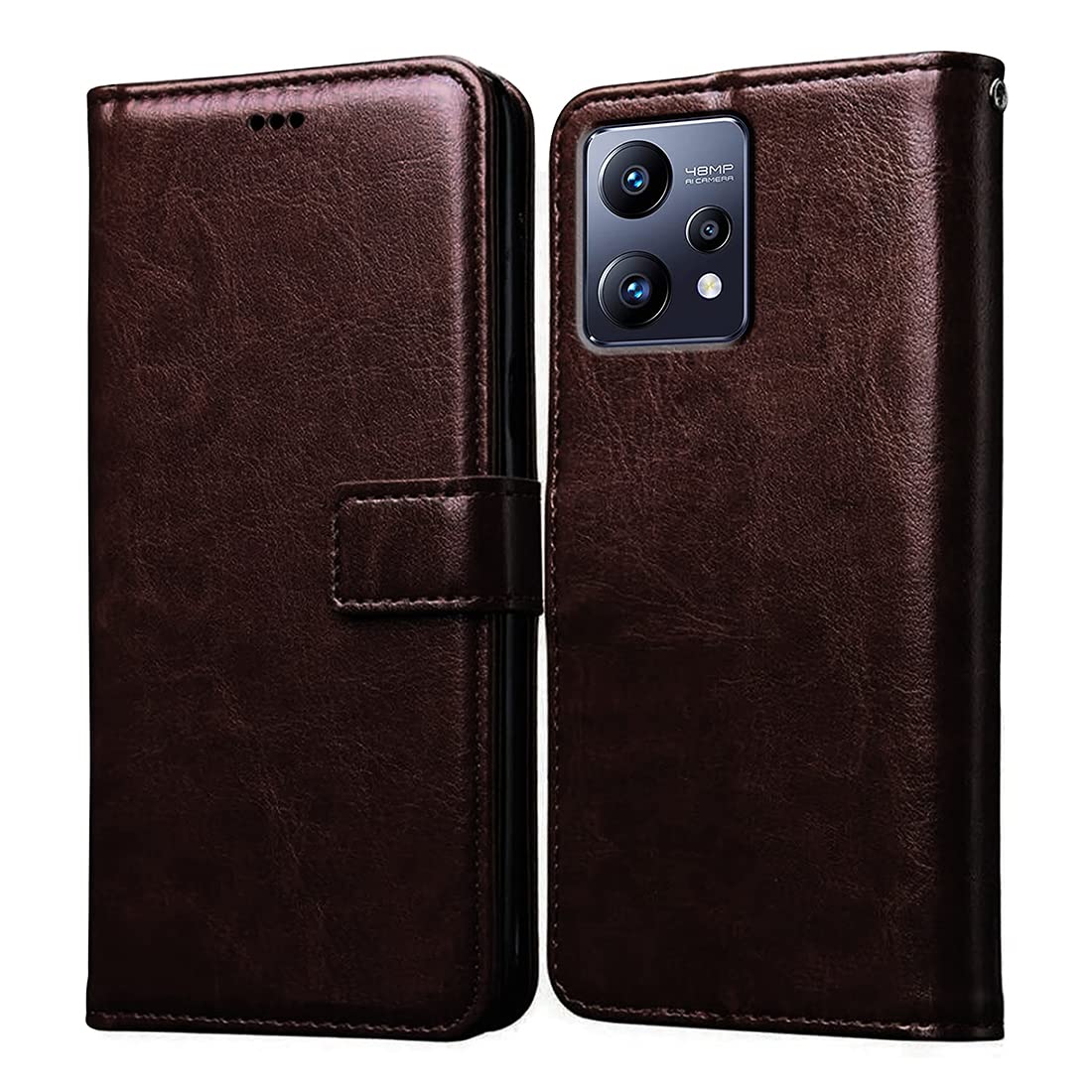 Casotec Flip Cover for Realme Narzo 50 Pro 5G | Premium Leather Finish | Inbuilt Pockets & Stand | Flip Case for Realme Narzo 50 Pro 5G (Coffee) (B0B8P83YKY) Amazon Price History, Amazon Price Tracker