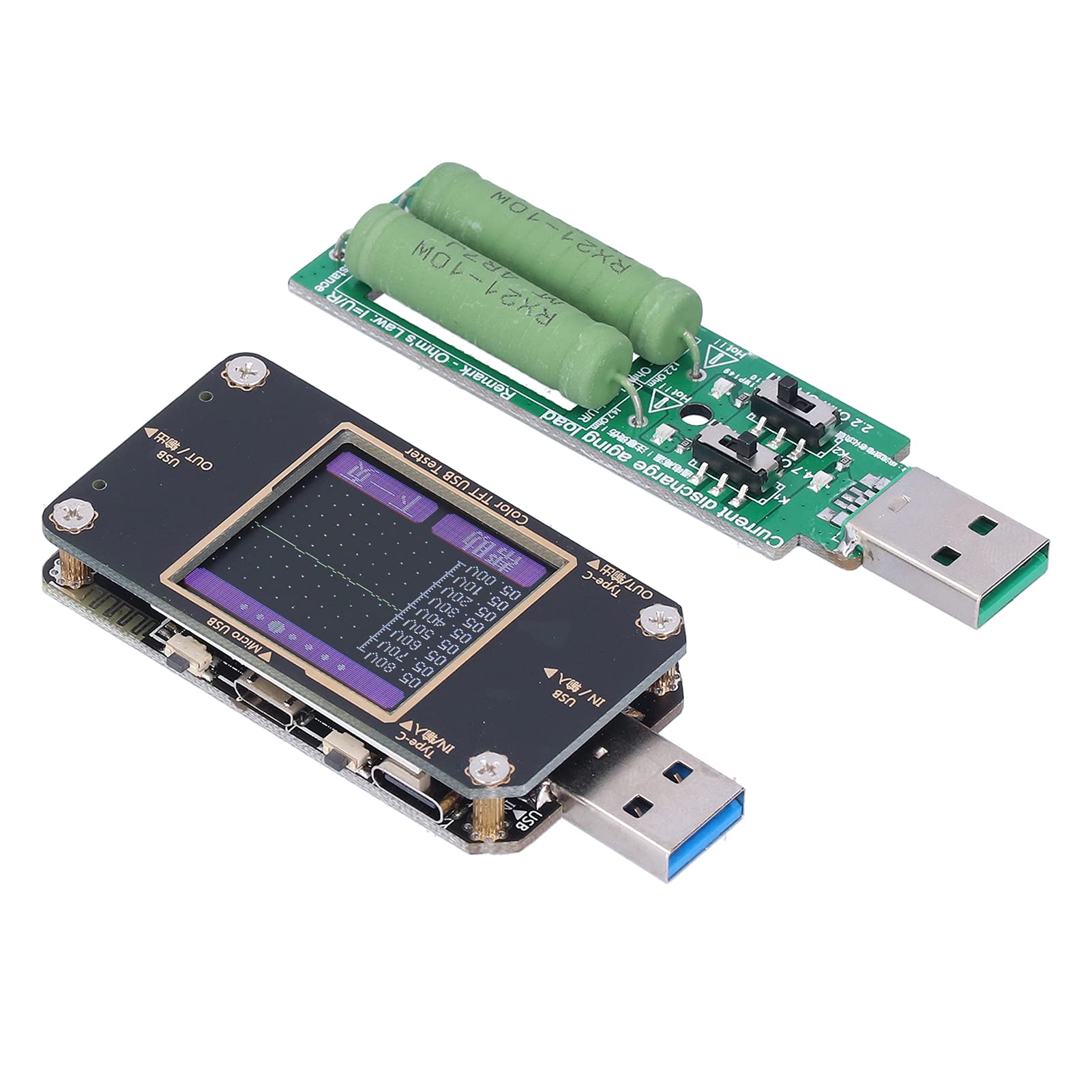 Moniteur de Tension et Courant USB, écran LCD Couleur