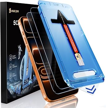 MAGIC JOHN 2 Pack for iPhone 17 Pro Max 6.9 inch Privacy Glass Screen Protector-[Anti-Spy] Auto Dust-Elimination, Bubble Free, Easy Installation, Daily Drop Protection
