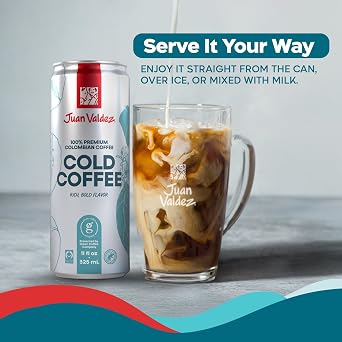 Juan Valdez Cold Brew Coffee | 11oz Can | 24 Pack | Premium Colombian Coffee | Single Origin | Specialty Gourmet | Fair Trade Coffee | Rainforest Alliance