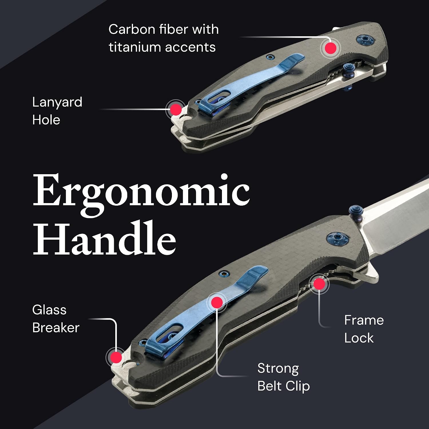 KOVA Personalized Zenith Folding Knife – Custom Engraved Outdoor EDC Knife for Hunters and Anglers, Gift-Ready for Anniversary Birthday Christmas for Husband Dad Brother