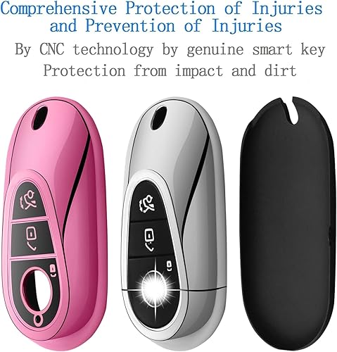 Miniatura 7 de Tukellen Funda para llavero Mercedes Benz, funda especial de TPU suave para llave, protector de llave compatible con Mercedes Benz Clase S Clase G