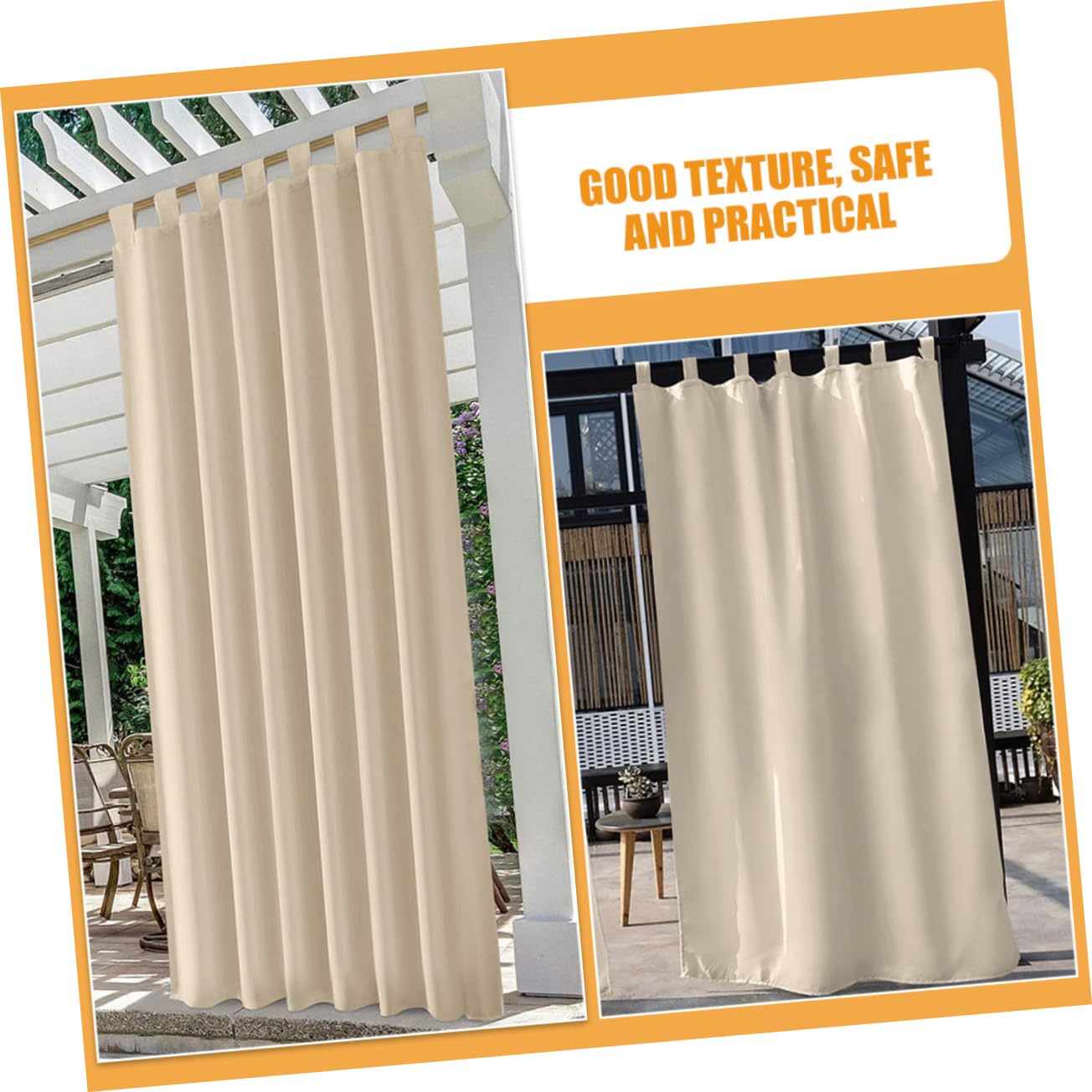 BESPORTBLE Oscurante in Poliestere Pannello Singolo, Beige per Patio