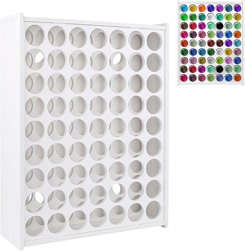 Organizador de pintura para manualidades organizador de pintura con 49 agujeros para juego de pintura en miniatura estante de almacenamiento de Organizador de pintura para manualidades organizador de pintura con 49 agujeros para juego de pintura en miniatura estante de almacenamiento de