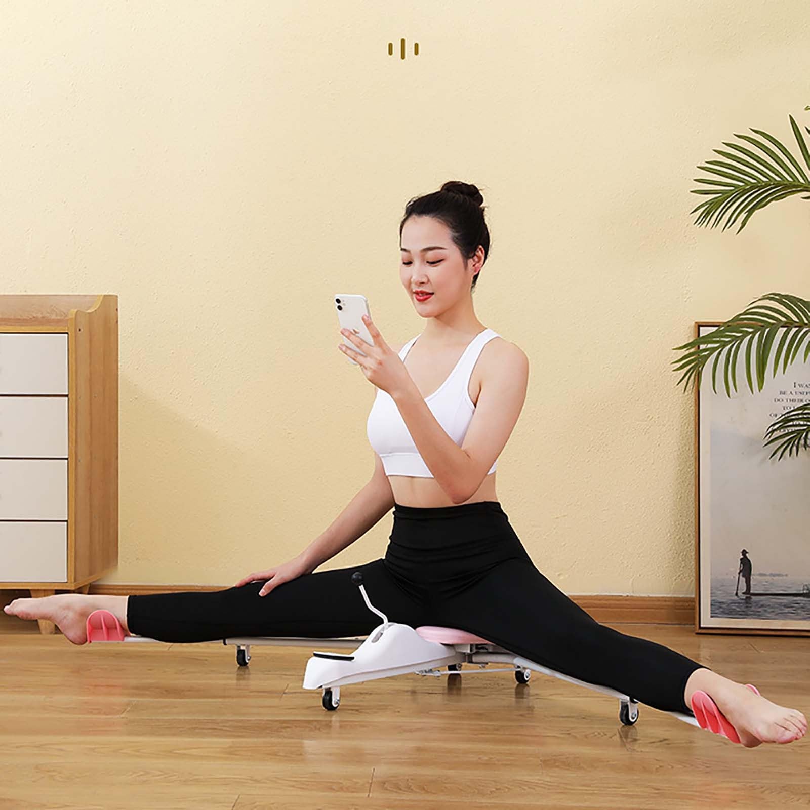 Beinspagat-Trainingsmaschine mit Timer, Beinstrecker-Spaltmaschine, vielseitige Beinstrecker-Ausrüstung zur Flexibilitätserweiterung, Dehnungsausrüstung für Ballett, Yoga