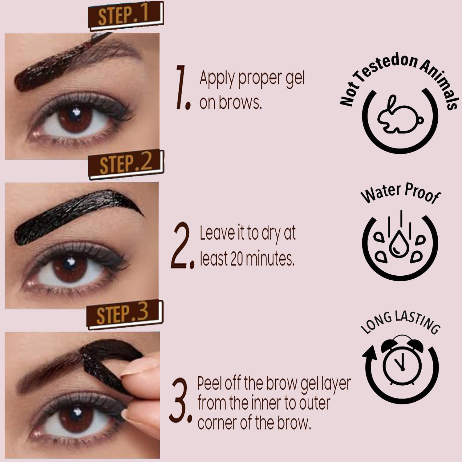 Easy Peel-Off Eyebrow Tint for Women