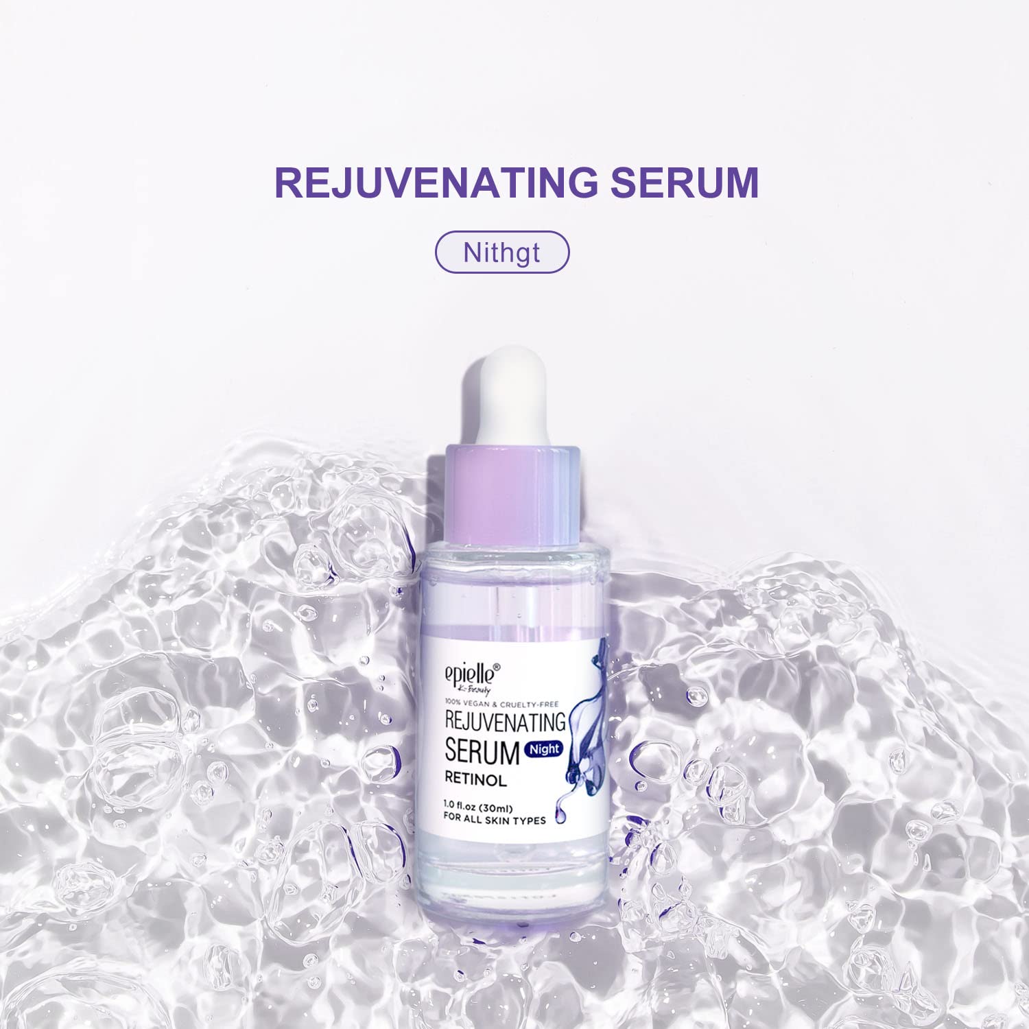 Epielle Retinol Night Serum | Repair, Renew | Targets Fine Lines and Wrinkles | For All Skin Types | 1 Fl Oz | Korean Skincare