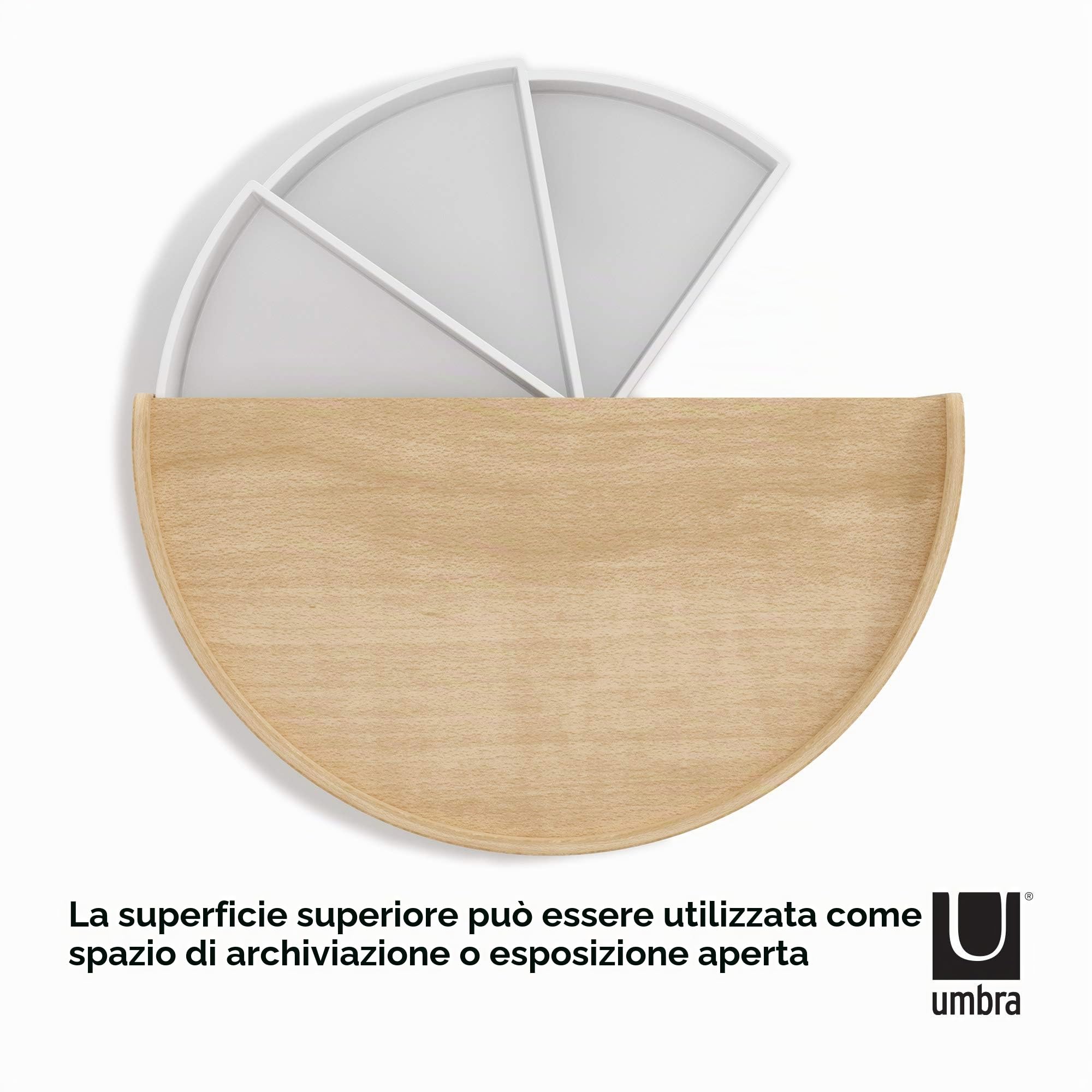 Umbra Moona Portagioie, Compensato, Bianco/naturale