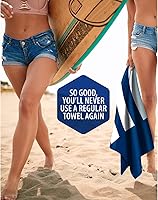 Vista 9 de VENTURE 4TH Toalla de playa de microfibra: secado rápido, compacta, sin arena, absorbente, a prueba de arena y ligera, perfecta para camping, playa