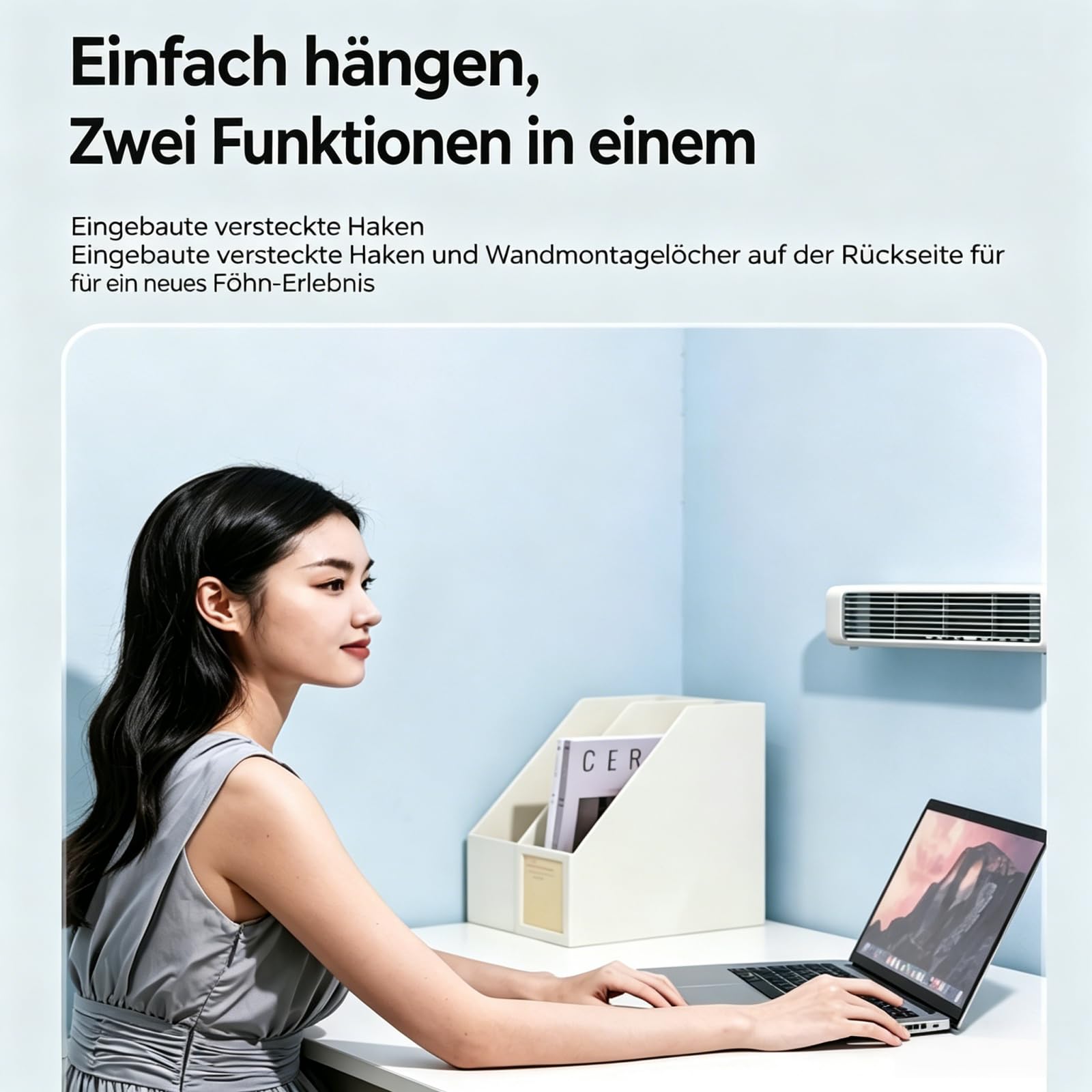 Polarbreeze-Qinux Polar Breeze Portable Air Conditioner Original,Tragbare Mini Klimaanlage,Mobiler Luftkühler mit Wandmontage,kompakte Kühlgerät mit hoher Windgeschwindigkeit