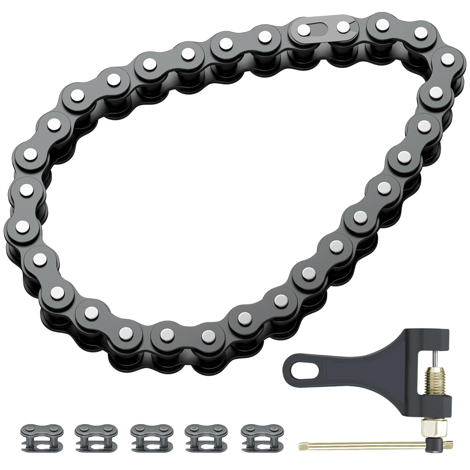 420 Chain 32 Links Replacement for Coleman KT196 CK196 Go Kart Parts Predator 196cc 6.5hp Engine Powersports 4 Wheeler Quad Go Kart Accessories Parts with 420 Chain Master Link Chain Breaker