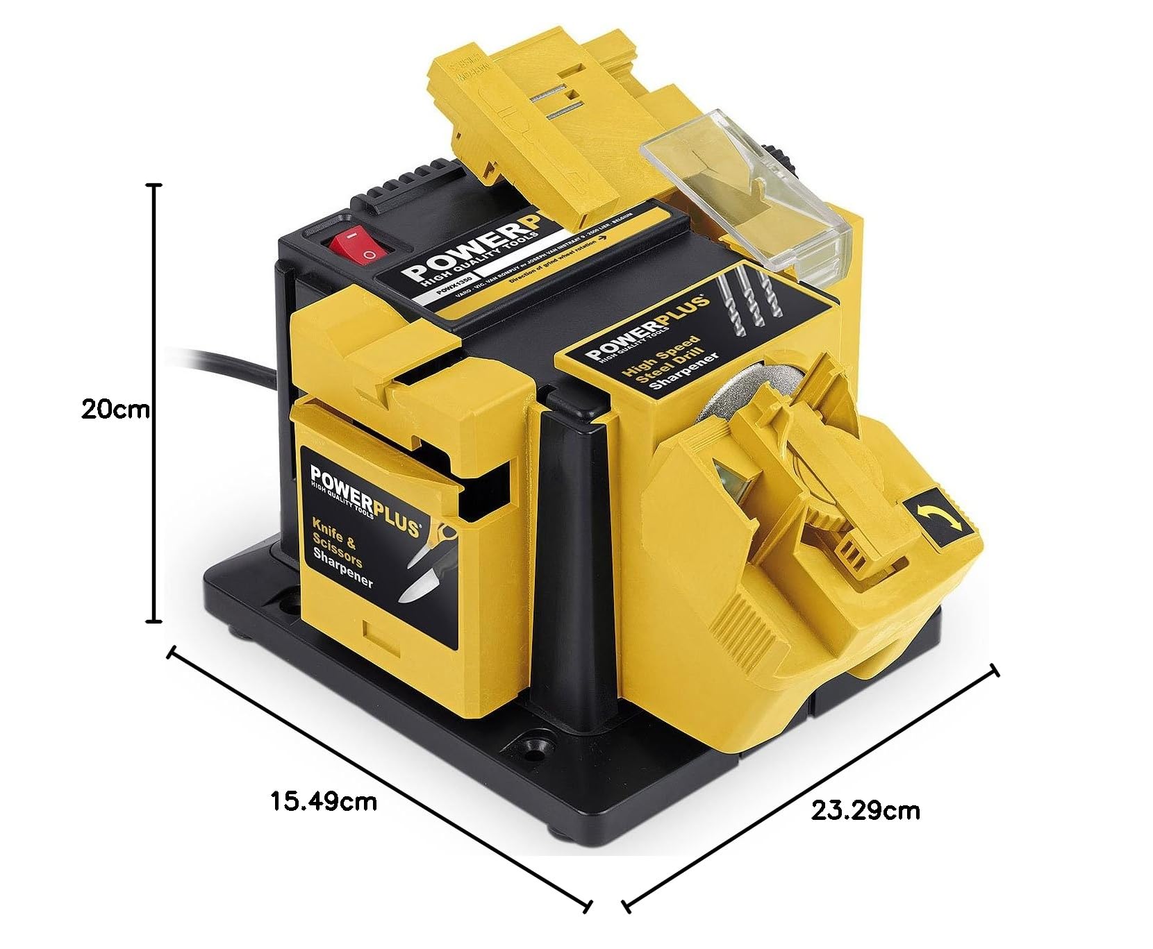POWERPLUS POWX1350 wielofunkcyjna temperówka (96 W), żółto-czarna
