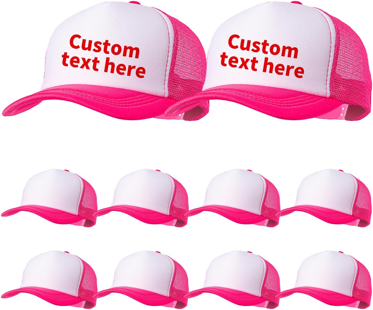 10 Pack of Blank Trucker Hat Bulk Men and Women Hats Bulk DIY Graffiti Mesh Hat Hot Stamping Hats