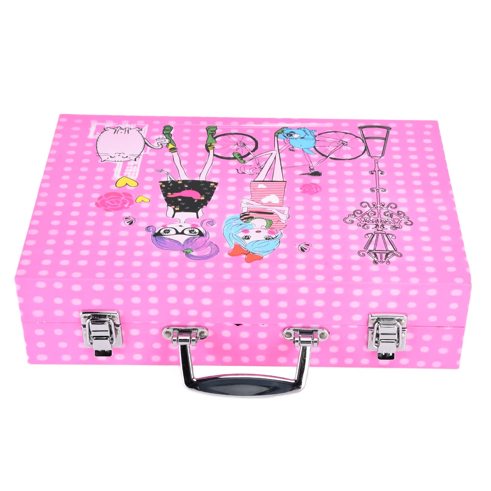 Qudinip Zeichenbox-Set für mit Tragbarem Koffer und Bunten, Sicheren Pigmenten, 34 X 23 X 8,7 Cm, Ideal für Malspaß