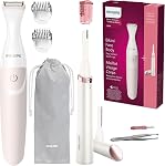 Philips Women’s Bikini Trimmer & Precision Trimmer Special Edition Bundle, Electric Body Hair Trimmer Set, BRT387/90