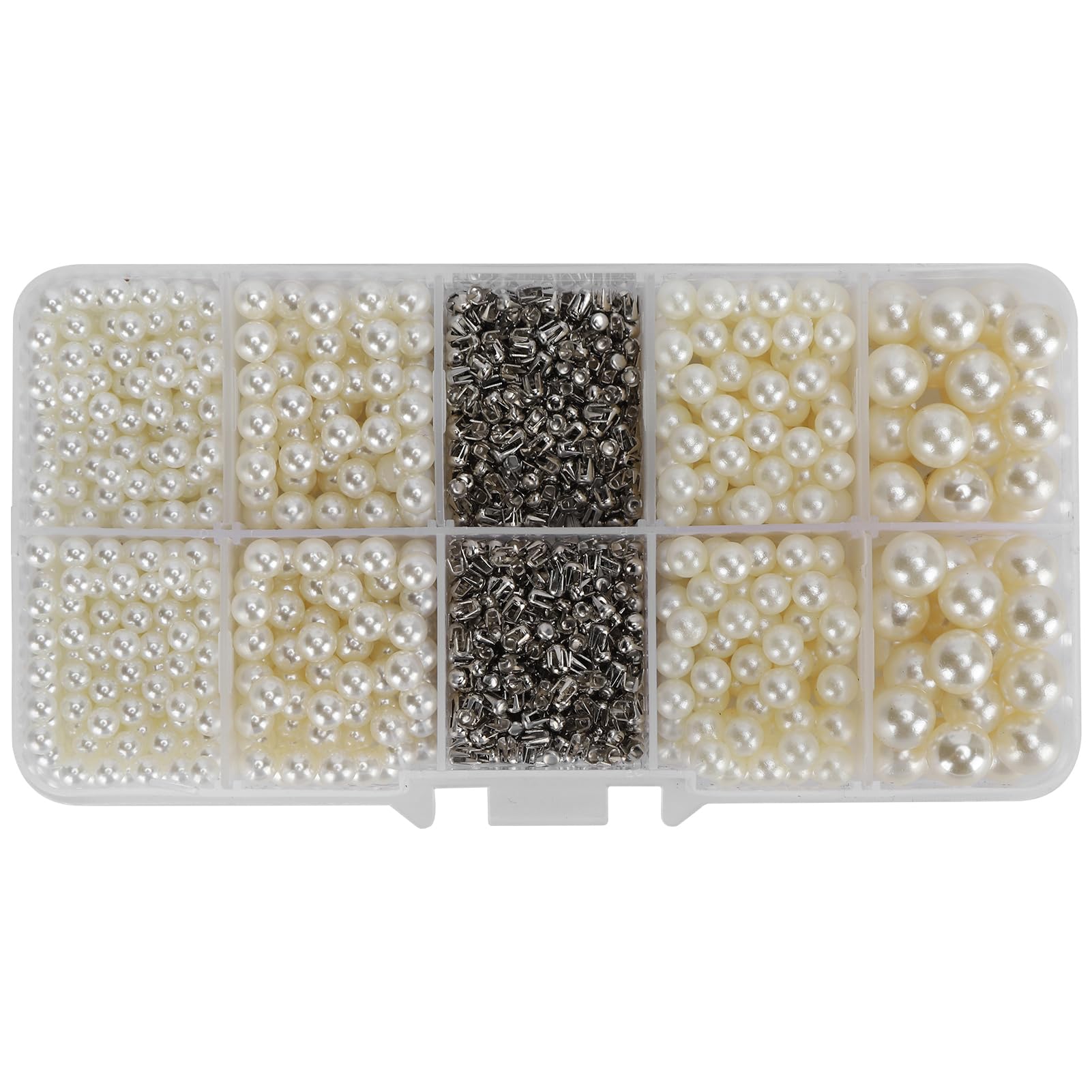 Kit di macchine a pressione manuale per l’incastonatura delle perle, strumenti fai-da-te per l’incastonatura delle perle su vestiti, cappelli e scarpe, set completo con perle non