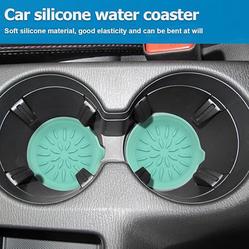 Miniatura 4 de Mandark 4 posavasos para automóvil, tapete antideslizante para empotrar, 2.75 pulgadas, impermeable, universal, interior automotriz, accesorios para