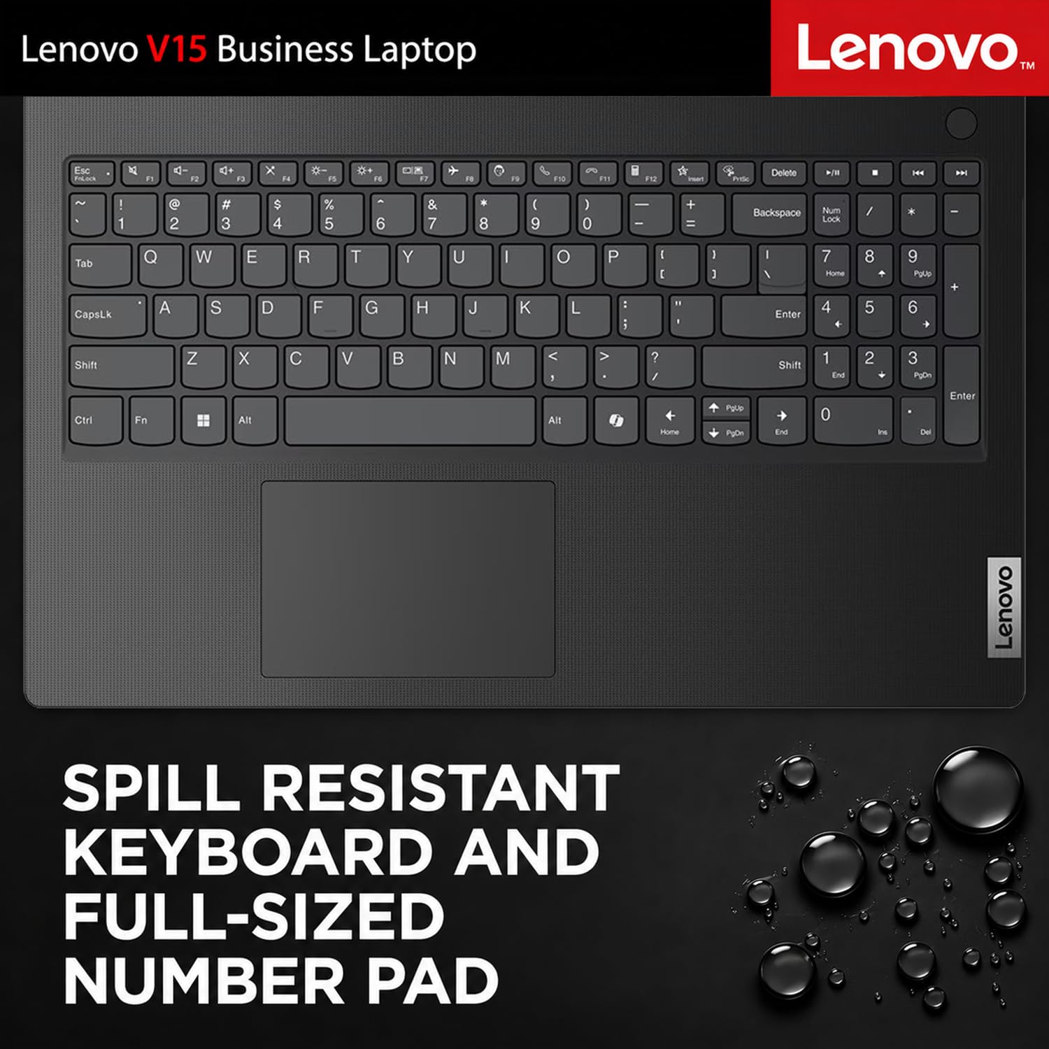 Lenovo Computer portatile aziendale V15 | Display LED FHD da 15,6 pollici | Processore Intel N-Series Quad-Core | RAM DDR5 da 32 GB | SSD da 1 TB | RJ-45 | HDMI | Dolby Audio | Wi-Fi 6 | Windows 11