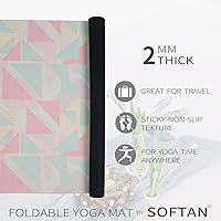 Vista 3 de Skylinewears Esterilla de yoga antideslizante TPE Yoga Mat-Yoga Mat bolsa y toalla de deporte frío Eco Friendly ejercicio y entrenamiento Mat