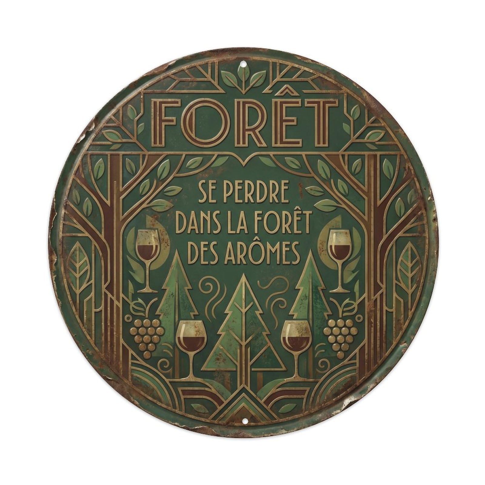Forest Humorous Tavern Forest Vintage Metal Tin Sign Plaque Wall Decor for Cafe, Club Bar, Office, Garden Metal Poster 8x8Inch