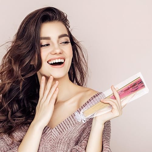 Miniatura 6 de Ventiladores de mano, bolsas transparentes para dulces, bolsas de malla, 50 unidades, con cordón, bolsa de organza para ventiladores, bolsas con