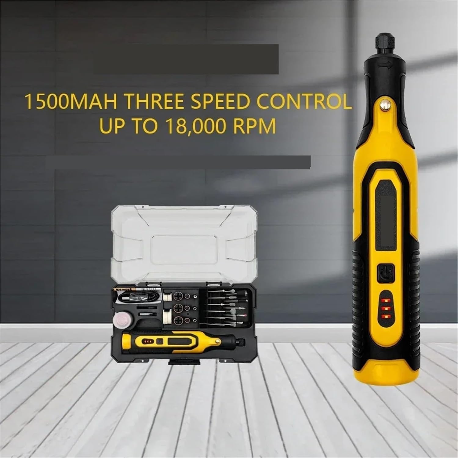 Electric Angle Grinder, 3.6V 6000-18000r Wireless Electric Drill Micro Rotary Tool Engraver Electric Rechargeable Grinder Cordless Engraving Machine Set