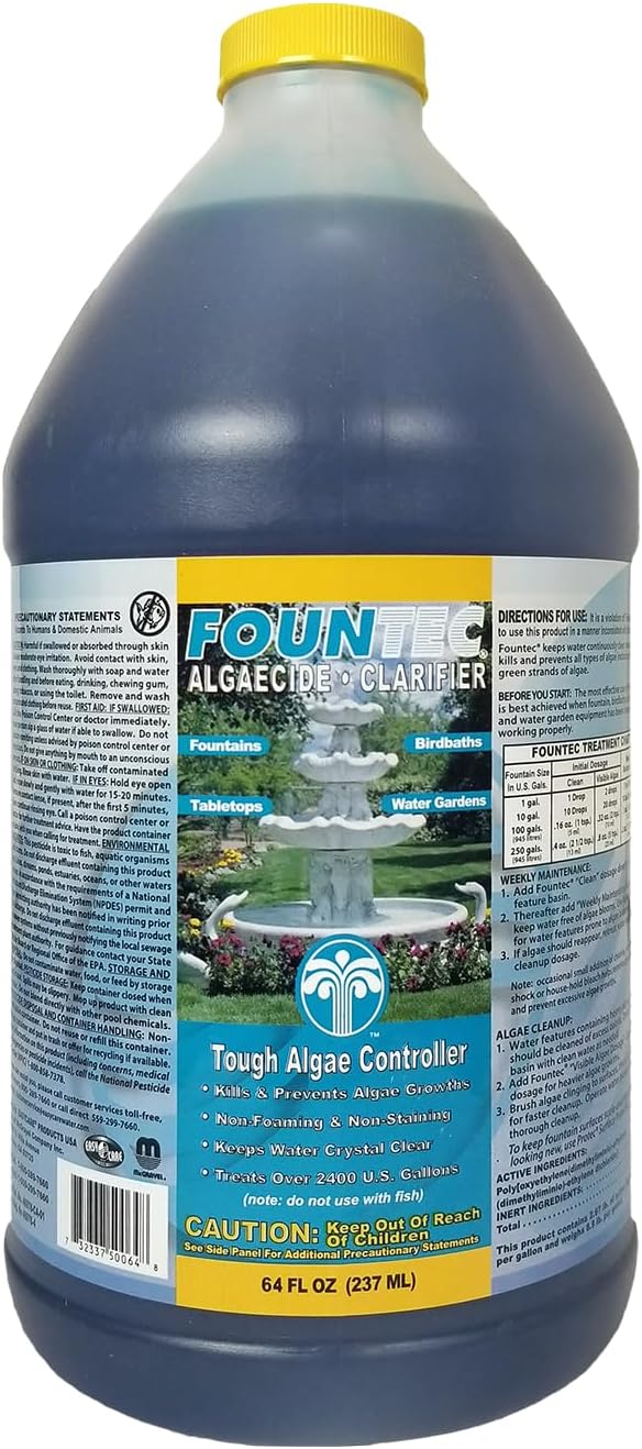 EASYCARE 50064 Fountec Algaecide and Clarifier, 64 Fl. Oz