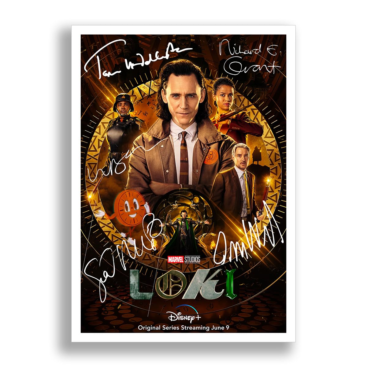 Loki Cast Signed Autograph A4 Poster Photo Print TV Show Season