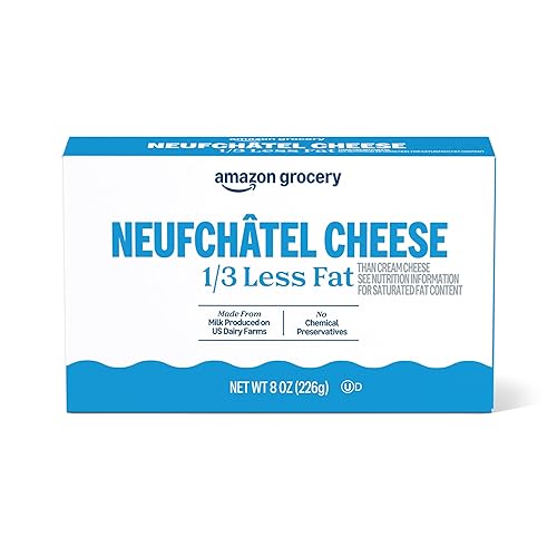 Amazon Fresh, Queso Neufchâtel, 8 onzas (anteriormente Happy Belly, el embalaje puede variar)