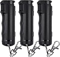 Vista 9 de SABRE Llavero de gas pimienta con tapa abatible rápida con clip de enganche, rociador OC de máxima fuerza policial, tiempo de rociado 3 veces más