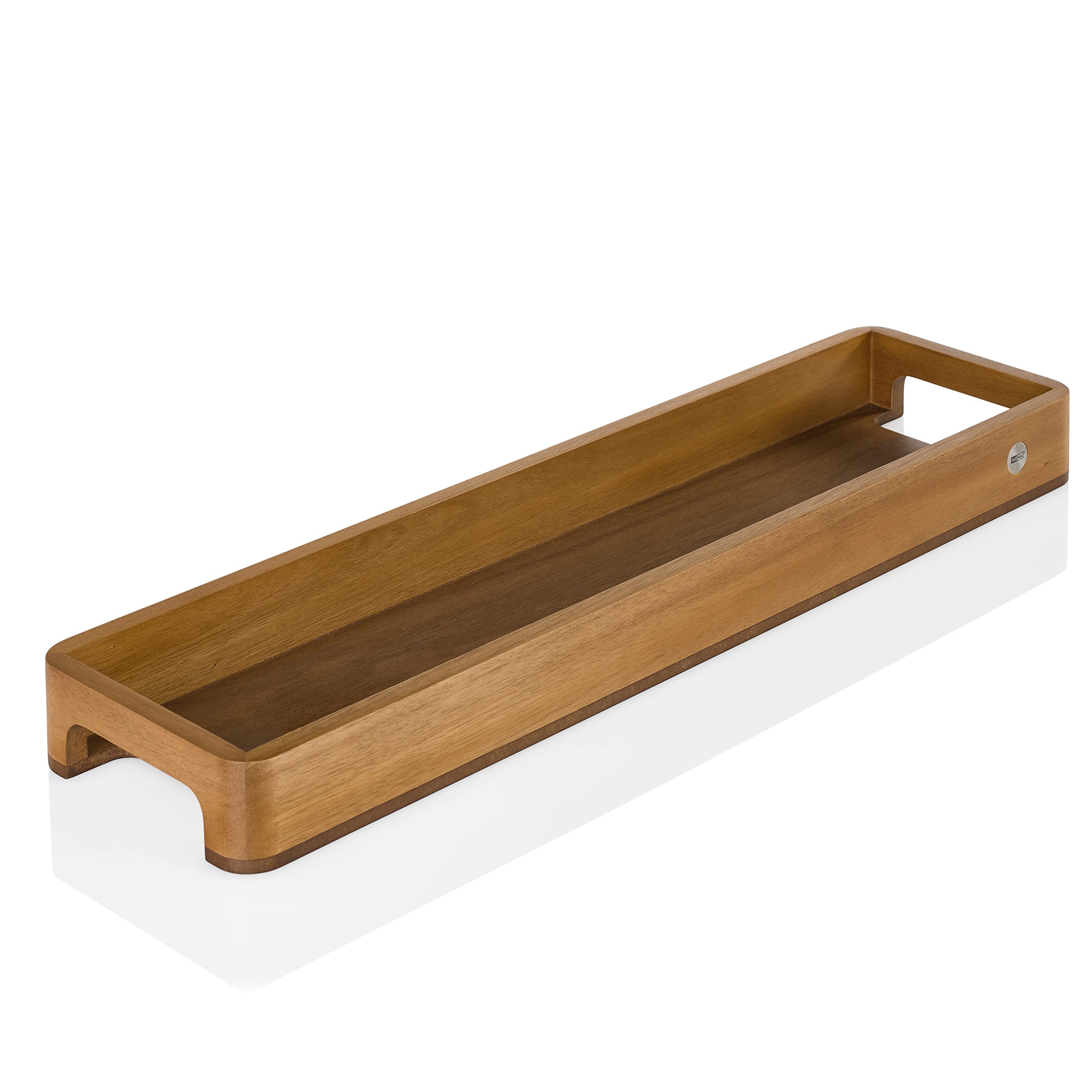 AdHoc ST23 Plateau de service rectangulaire Serve Slim en bois d'acacia et noyer