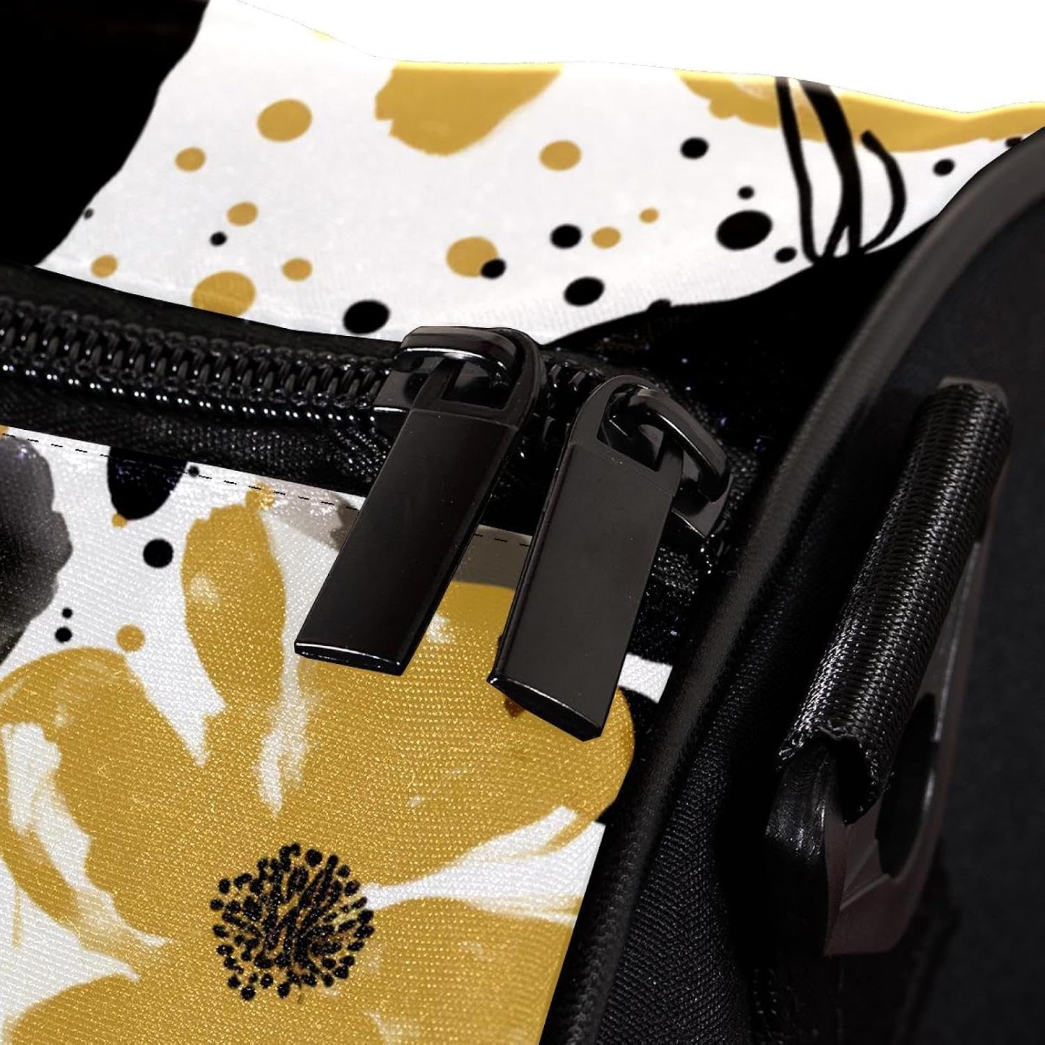 Gym Bags for Women,Duffle Bag for Travel,Black Brown Gray Floral,Gym Bag for Men