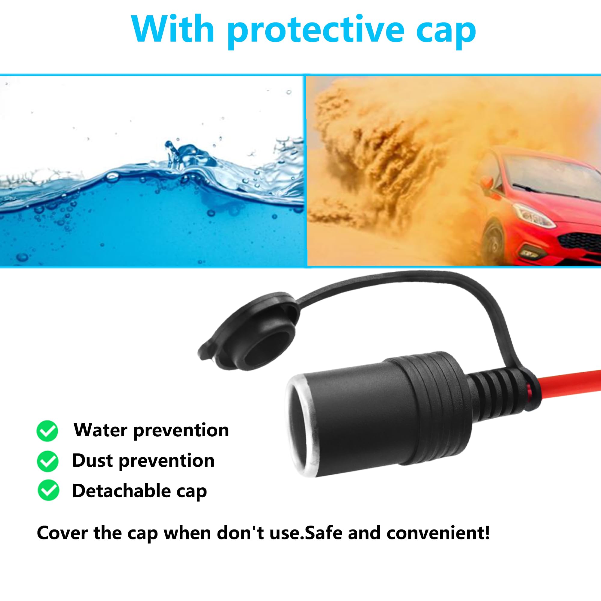 Cavo di prolunga per accendisigari da auto 3M 12V-24V, impermeabile