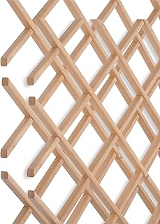28-Bottle Trimmable Wine Rack Lattice Panel Inserts in Unfinished Solid North American Alder